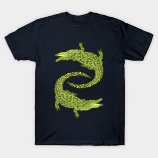 Crocodiles (Navy and Green Palette) T-Shirt